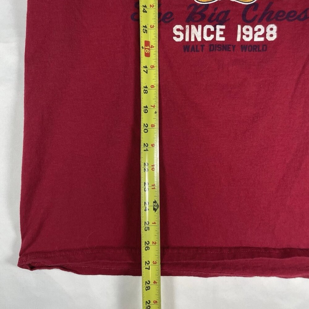 Vintage Disney Mickey Mouse "The Big Cheese Since 1928" T-Shirt Men's Large Red - Picture 8 of 8